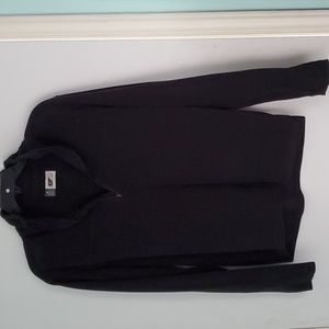 Mens 3/4 zip fleece sweater black